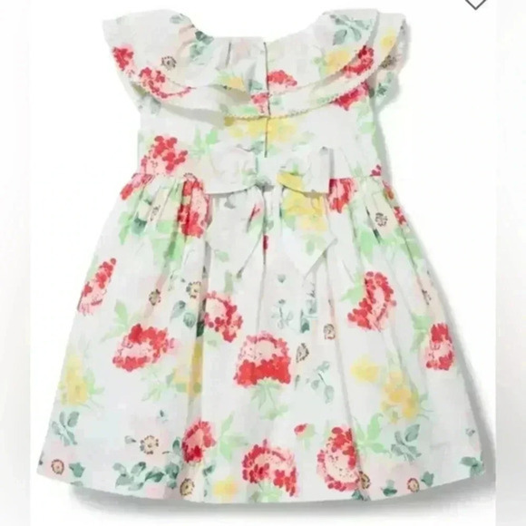 Janie And Jack Baby Little Girl Swirl Flower Floral Dress 12-18 Months - Picture 3 of 6